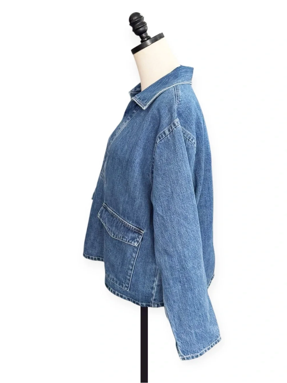 J Crew Denim Popover Shirt | MEDIUM